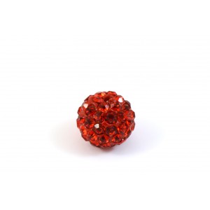 PAVE BEAD,10MM RED